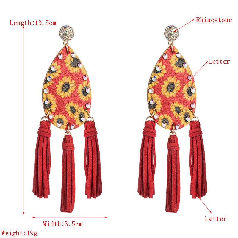 Fashion Jewelry Leather Earrings For Women YWHME-94 