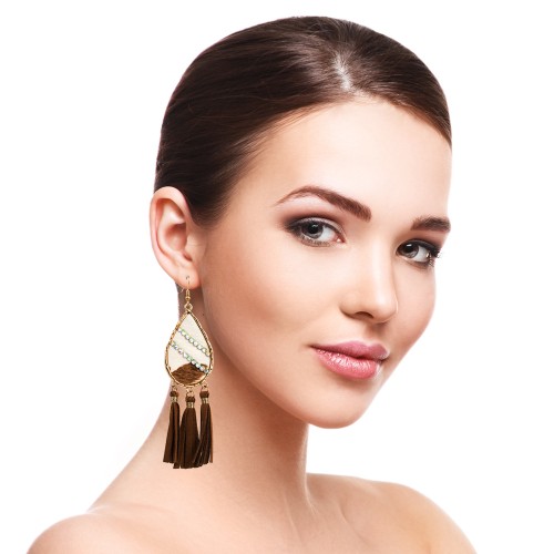 Fashion Jewelry Leather Earrings For Women YWHME-95