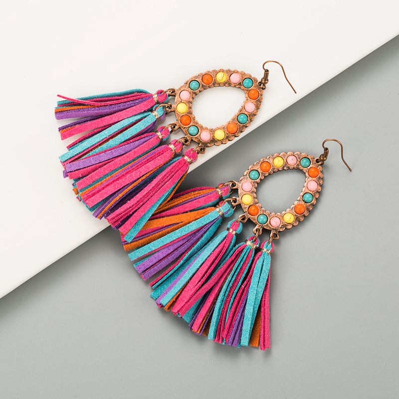 Fashion Jewelry Leather Earrings For Women YWHME-96 