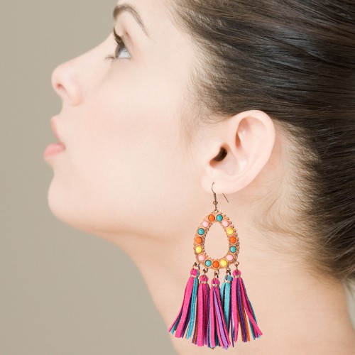 Fashion Jewelry Leather Earrings For Women YWHME-96