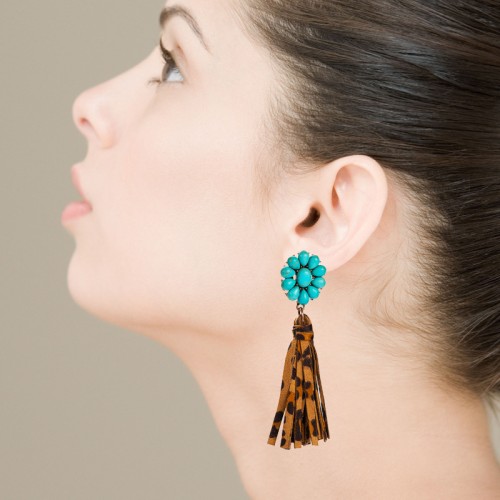 Fashion Jewelry Leather Earrings For Women YWHME-97