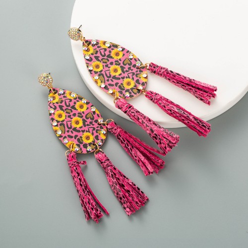 Fashion Jewelry Leather Earrings For Women YWHME-98