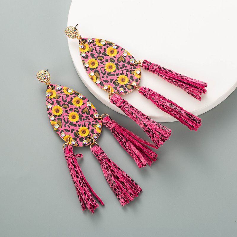 Fashion Jewelry Leather Earrings For Women YWHME-98 