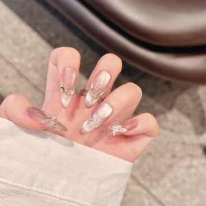 Fashion Long Handmade Press-On Nails For Women BVNL-02 