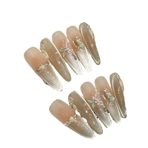 Fashion Long Handmade Press-On Nails For Women BVNL-05