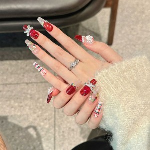 Fashion Long Handmade Press-On Nails For Women BVNL-07 