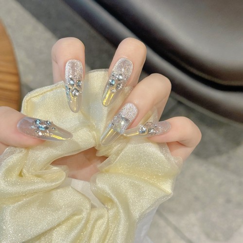 Fashion Long Handmade Press-On Nails For Women BVNL-08