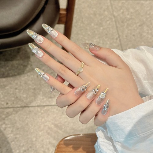 Fashion Long Handmade Press-On Nails For Women BVNL-08