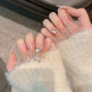 Fashion Long Handmade Press-On Nails For Women BVNL-09 