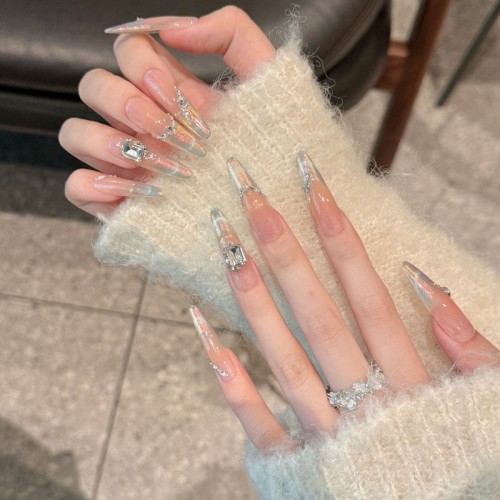 Fashion Long Handmade Press-On Nails For Women BVNL-09