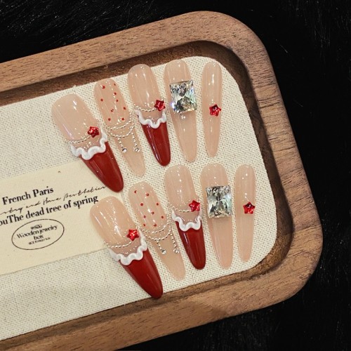 Fashion Long Handmade Press-On Nails For Women BVNL-10