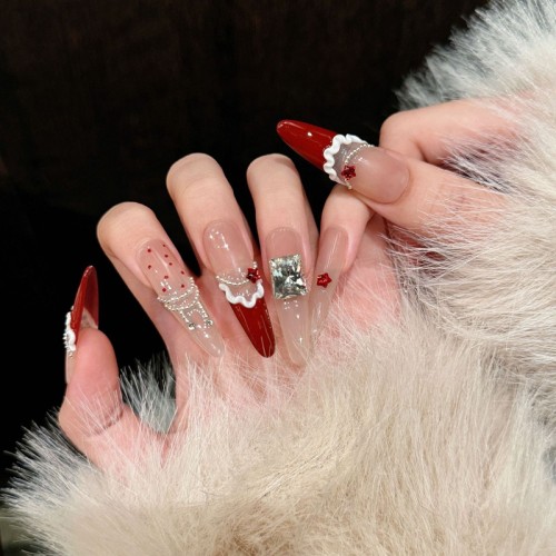 Fashion Long Handmade Press-On Nails For Women BVNL-10