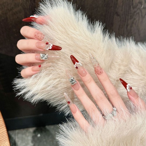 Fashion Long Handmade Press-On Nails For Women BVNL-10