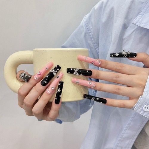 Fashion Long Handmade Press-On Nails For Women BVNL-100