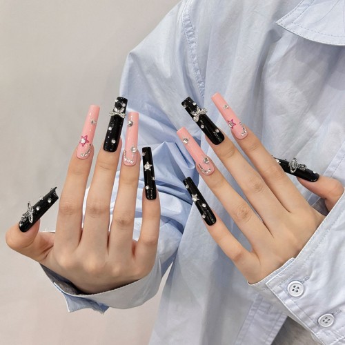 Fashion Long Handmade Press-On Nails For Women BVNL-100