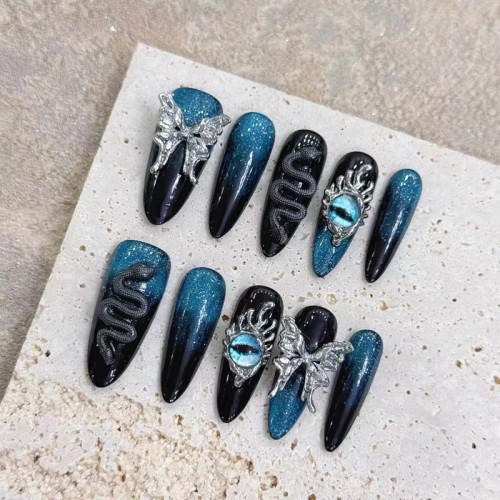 Fashion Long Handmade Press-On Nails For Women BVNL-102