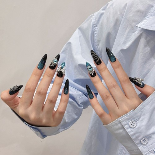 Fashion Long Handmade Press-On Nails For Women BVNL-102