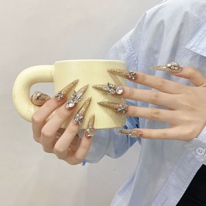 Fashion Long Handmade Press-On Nails For Women BVNL-103 