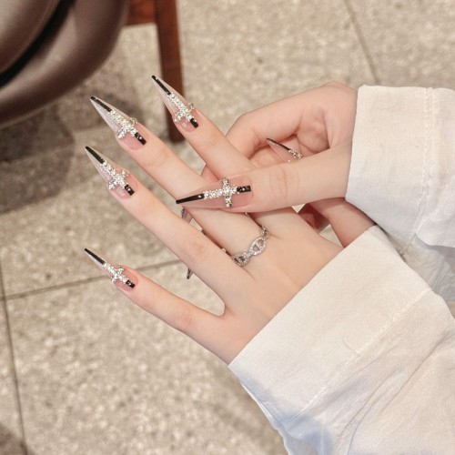 Fashion Long Handmade Press-On Nails For Women BVNL-104