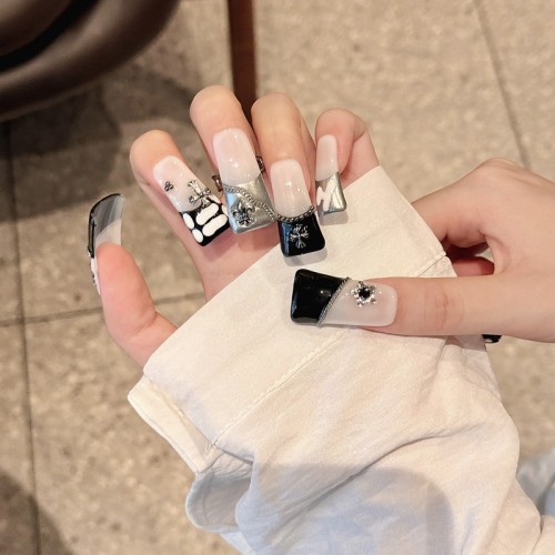 Fashion Long Handmade Press-On Nails For Women BVNL-106