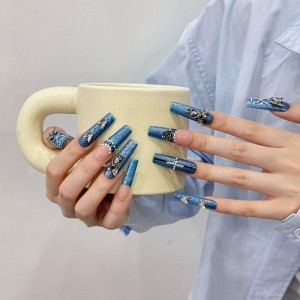 Fashion Long Handmade Press-On Nails For Women BVNL-108 