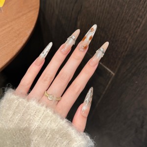 Fashion Long Handmade Press-On Nails For Women BVNL-109 