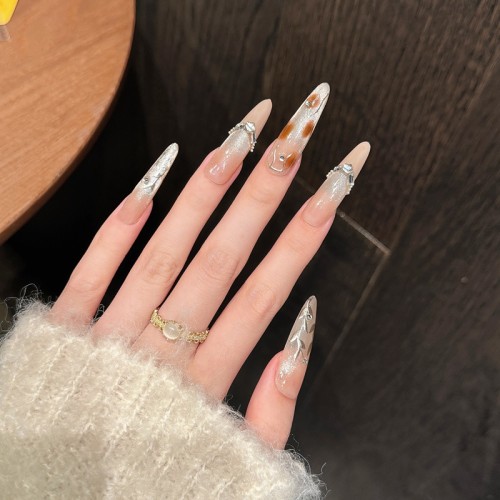 Fashion Long Handmade Press-On Nails For Women BVNL-109