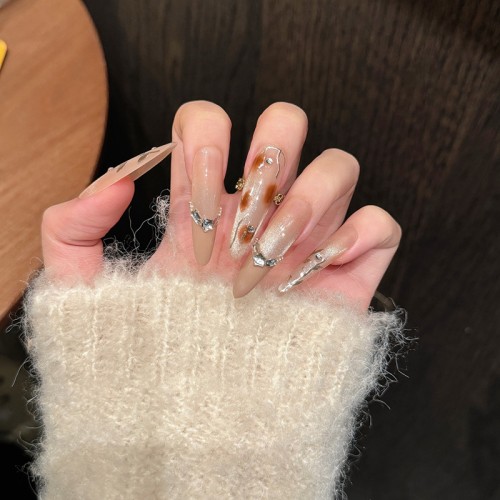 Fashion Long Handmade Press-On Nails For Women BVNL-109