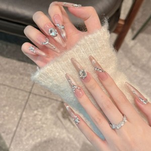 Fashion Long Handmade Press-On Nails For Women BVNL-11 