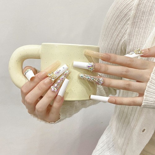 Fashion Long Handmade Press-On Nails For Women BVNL-111