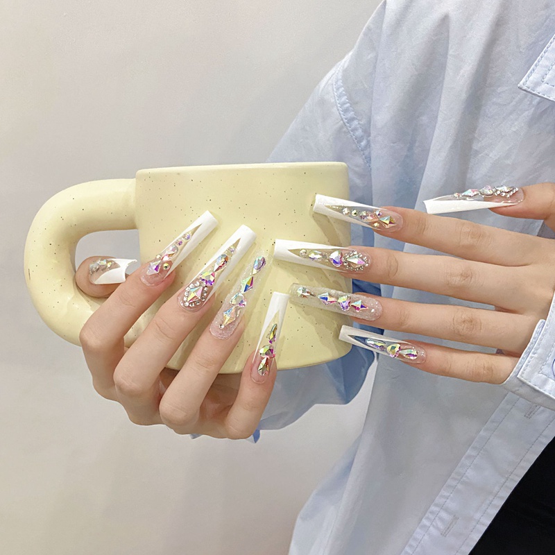 Fashion Long Handmade Press-On Nails For Women BVNL-112 