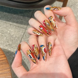 Fashion Long Handmade Press-On Nails For Women BVNL-118 