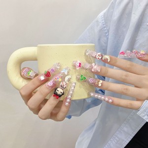 Fashion Long Handmade Press-On Nails For Women BVNL-119 