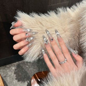 Fashion Long Handmade Press-On Nails For Women BVNL-12 