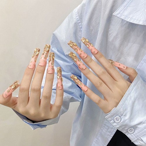 Fashion Long Handmade Press-On Nails For Women BVNL-120