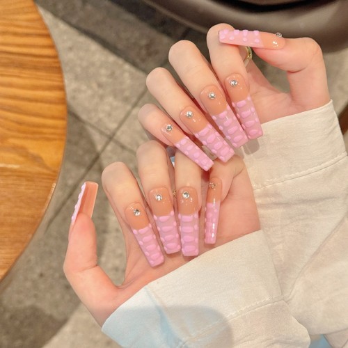 Fashion Long Handmade Press-On Nails For Women BVNL-121