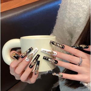 Fashion Long Handmade Press-On Nails For Women BVNL-122 