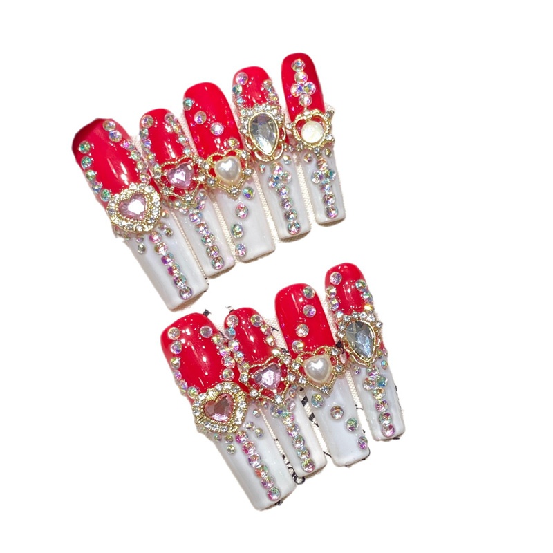 Fashion Long Handmade Press-On Nails For Women BVNL-125 