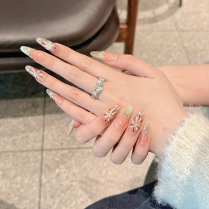 Fashion Long Handmade Press-On Nails For Women BVNL-13 