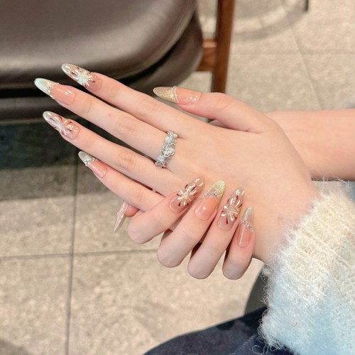 Fashion Long Handmade Press-On Nails For Women BVNL-13