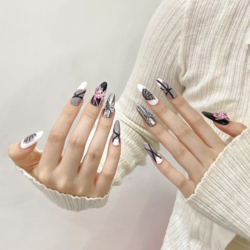 Fashion Long Handmade Press-On Nails For Women BVNL-130