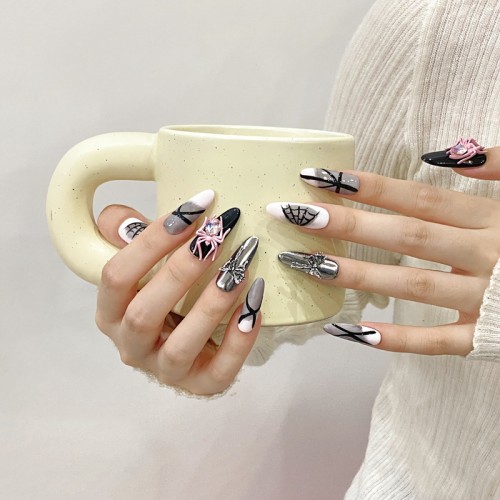 Fashion Long Handmade Press-On Nails For Women BVNL-130