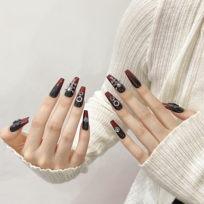 Fashion Long Handmade Press-On Nails For Women BVNL-131 