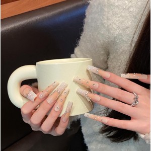 Fashion Long Handmade Press-On Nails For Women BVNL-132 