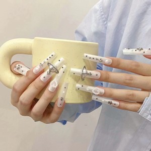 Fashion Long Handmade Press-On Nails For Women BVNL-133 