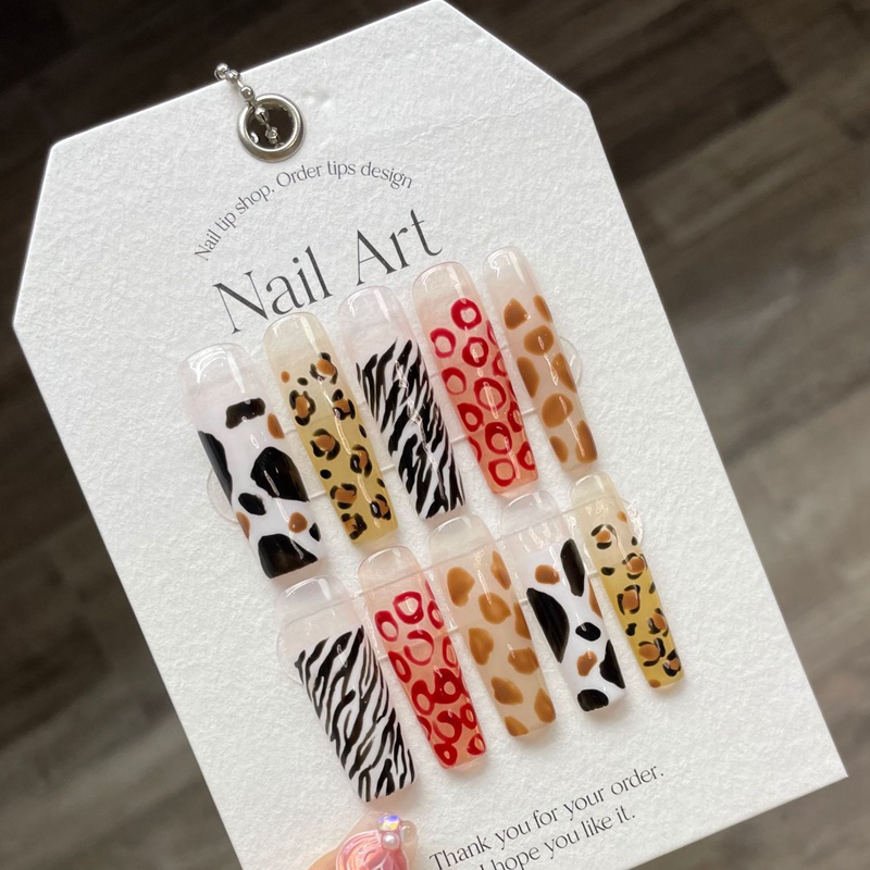 Fashion Long Handmade Press-On Nails For Women BVNL-134 