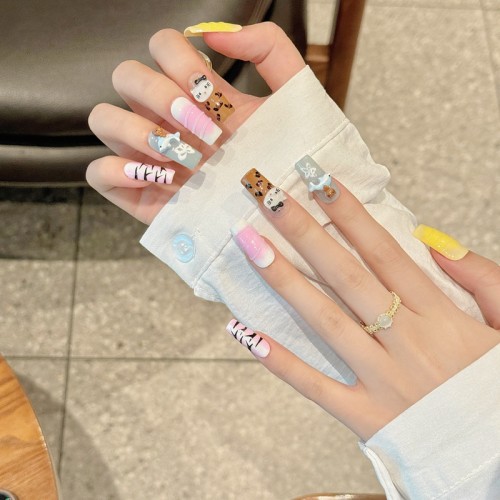 Fashion Long Handmade Press-On Nails For Women BVNL-135