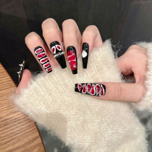 Fashion Long Handmade Press-On Nails For Women BVNL-137 