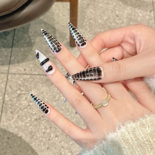 Fashion Long Handmade Press-On Nails For Women BVNL-140