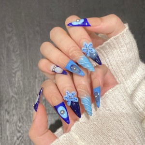 Fashion Long Handmade Press-On Nails For Women BVNL-145 